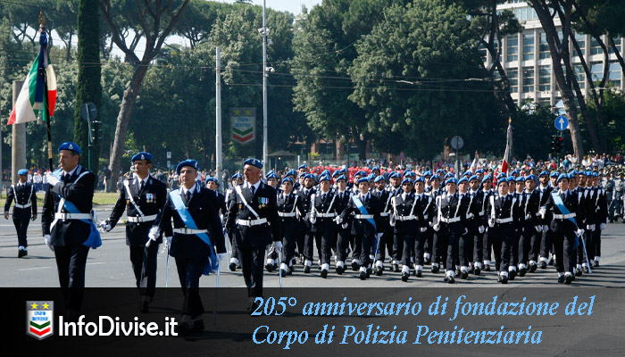 Auguri al Corpo di Polizia Penitenziaria che festeggia il 205° Anniversario di Fondazione