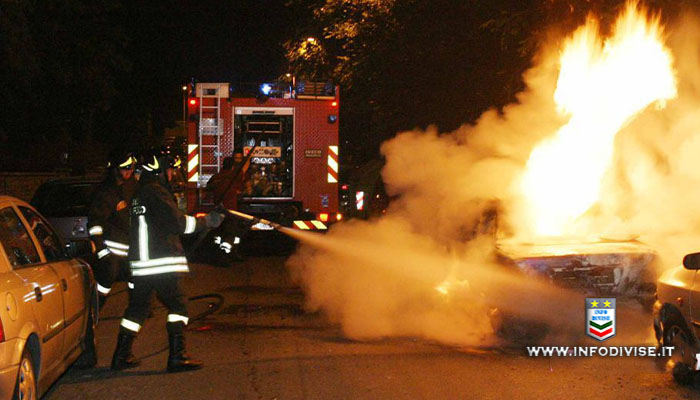 Avellino: incendiata l’auto di un Carabiniere