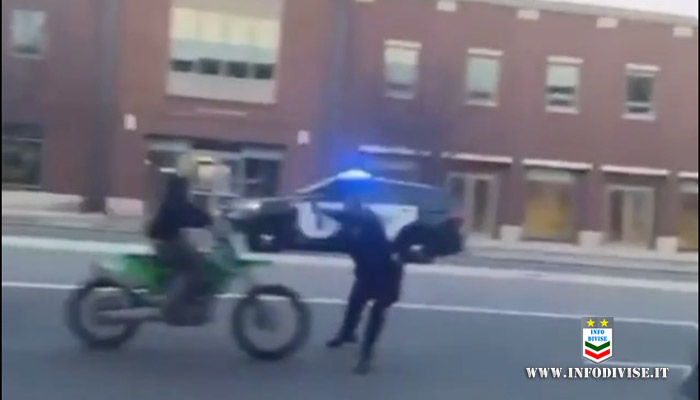 Poliziotto rugbista e motociclista in arresto: il placcaggio è stoico!
