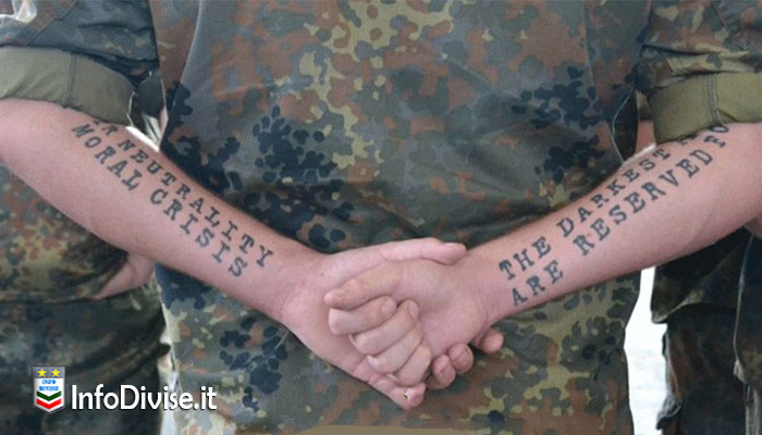 Esercito: anche i tatuaggi soffrono il caldo