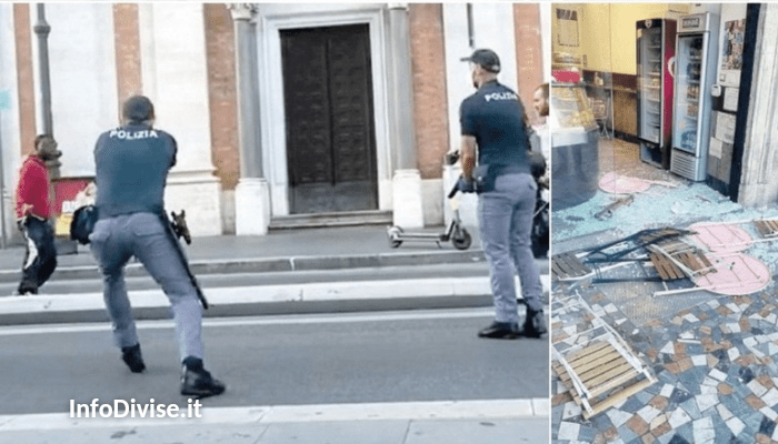 Niente colazione gratis, ghanese distrugge un bar a Roma: un anno fa con un coltellaccio seminò il panico in strada