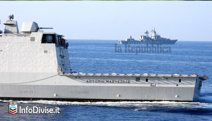 Le foto esclusive della flotta italiana che fronteggia quella russa nell’Adriatico
