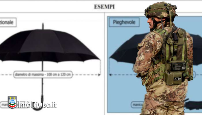 Esercito Italiano, “Sì all’uso dell’ombrello”: la direttiva della Difesa