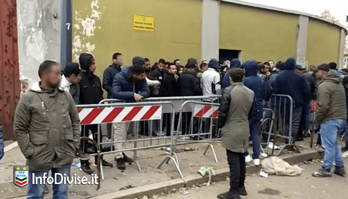 polizia nell'inferno di via Cagni a Milano