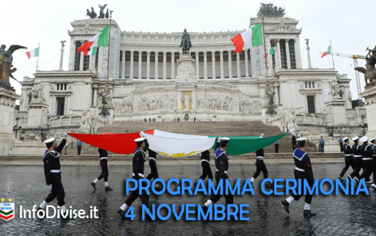 programma cerimonia 4 novembre