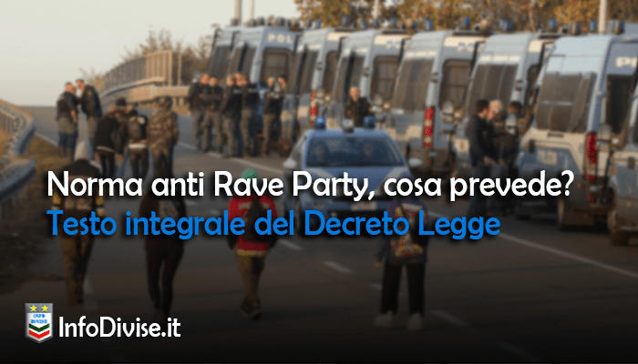 testo decreto anti rave party