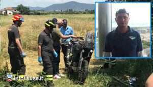 Ex carabiniere chiama i soccorsi dopo l’incidente in moto